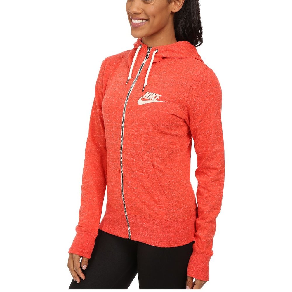 Nike Women's Orange Gym Vintage Full-zip Hoodie